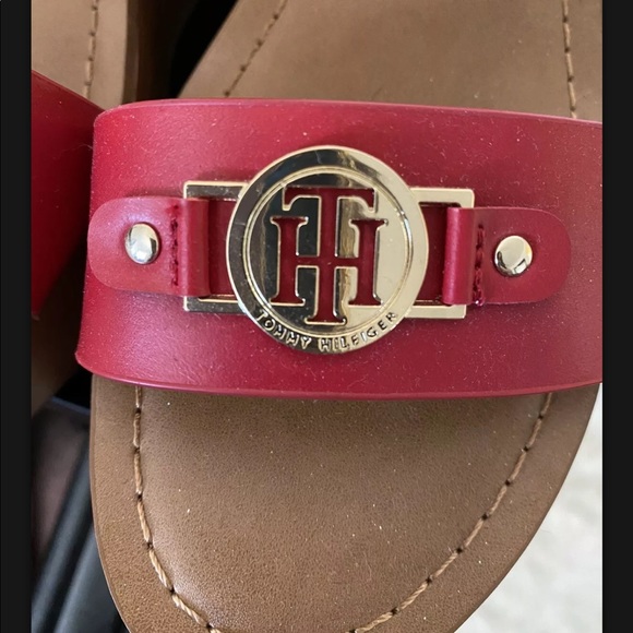 Tommy Hilfiger wedge sandals size 9 - Picture 2 of 4